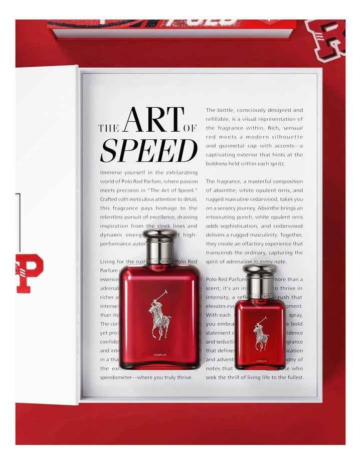 Ralph Lauren Polo Red Parfum 125ml Set (Includes Polo Red Parfum 40ml)
