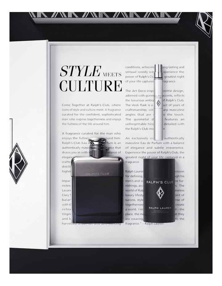 Ralph Lauren Ralph's Club EDP 100ml Set (Includes Ralph's Club EDP 10ml & Deodorant)