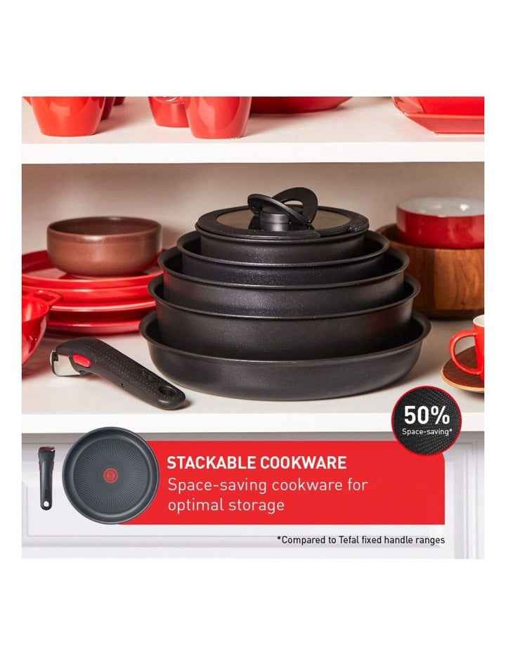 Ingenio Unlimited Induction Non-stick Cookware Set 6 Piece in Black
