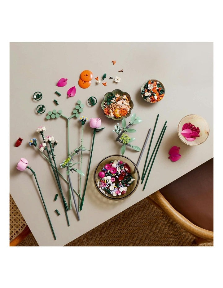 Botanicals Pretty Pink Flower Bouquet 10342 Building Kit