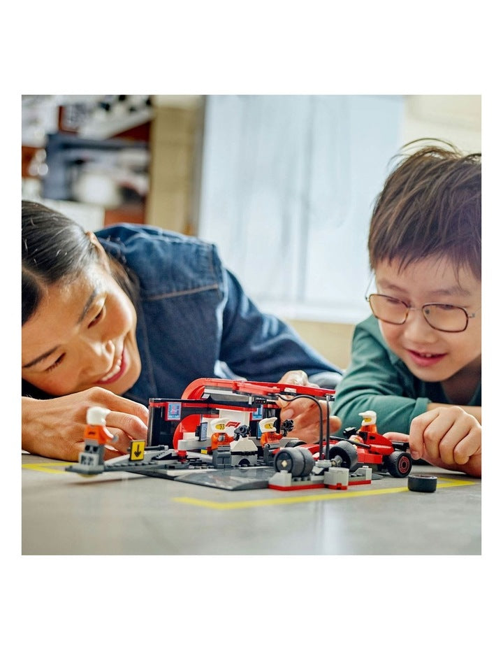 City F1 Pit Stop And Pit Crew With Ferrari Car 60443 Vehicle Toy