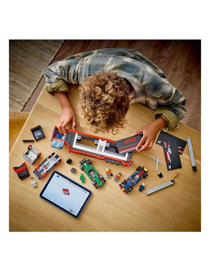 City F1 Truck With RB20 And AMR24 F1 Cars 60445 Playset