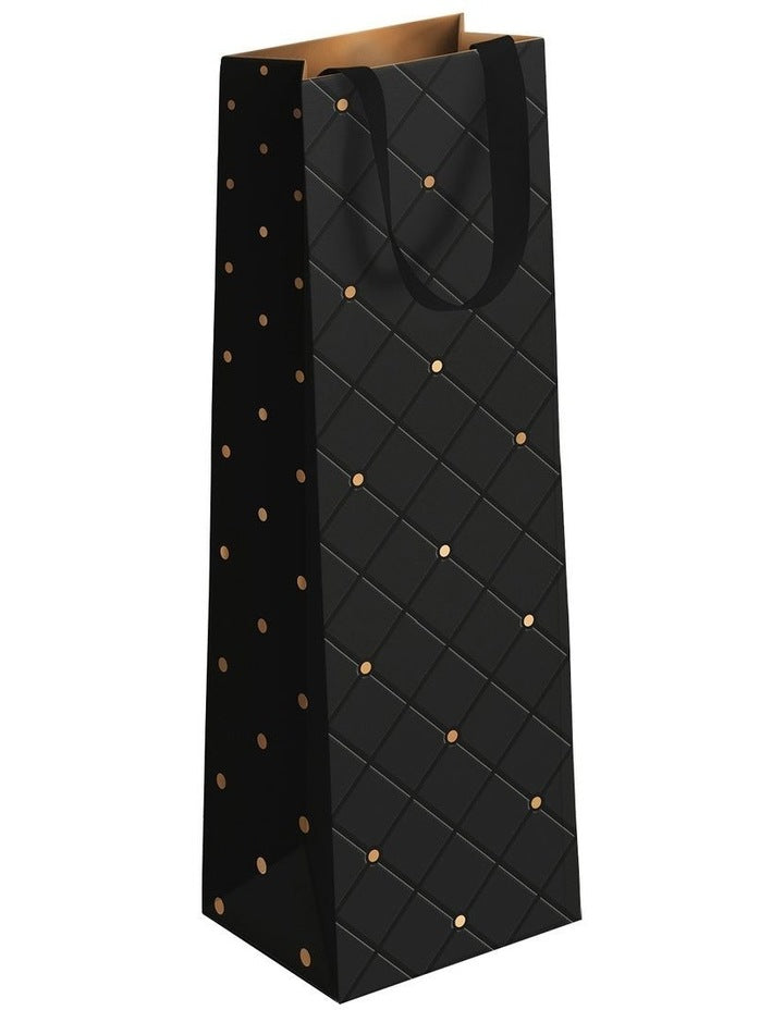 Bottle Gift Bag in Black