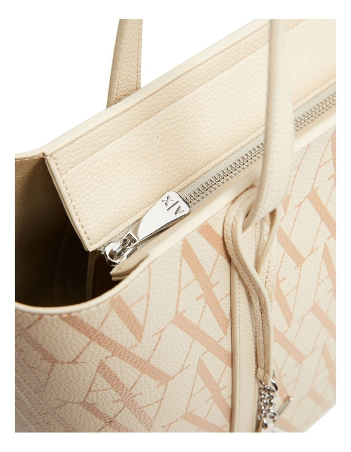 Sylvie Shopper Tote Bag in Stone