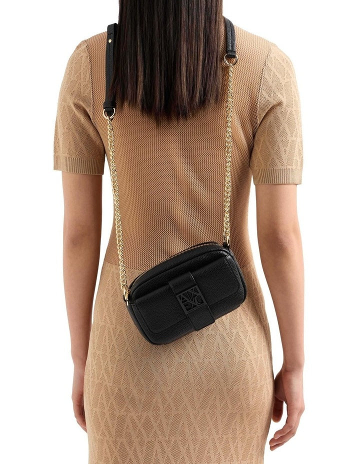 Susy Soft Camera Crossbody Bag in Black