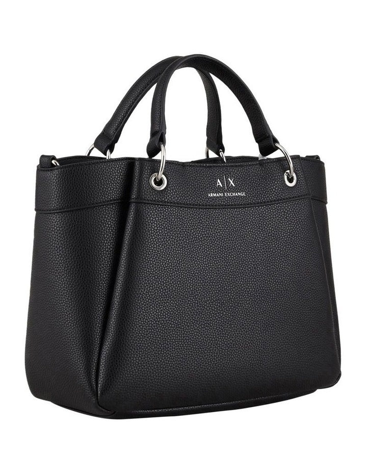 Wave Medium Tote Bag in Black
