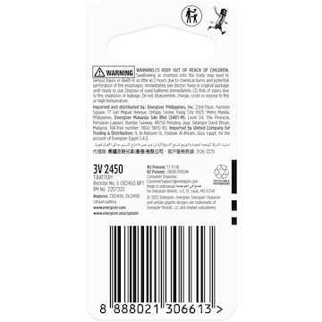 Energizer 2450 CR2450 Lithium Coin Battery each