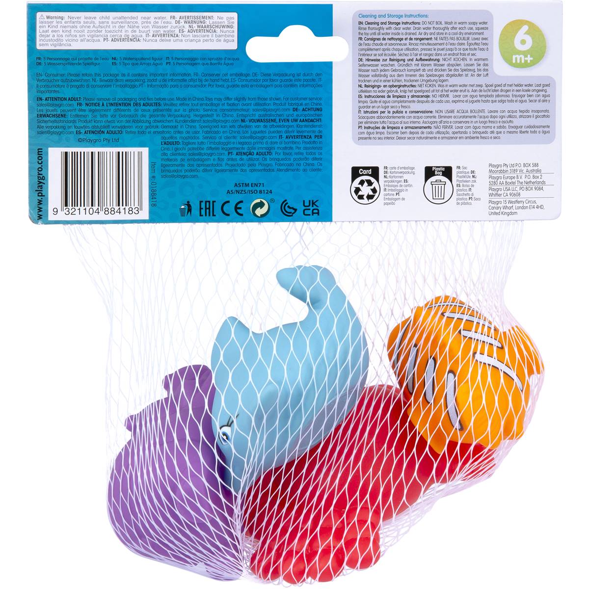 Playgro Under The Sea Squirtees each