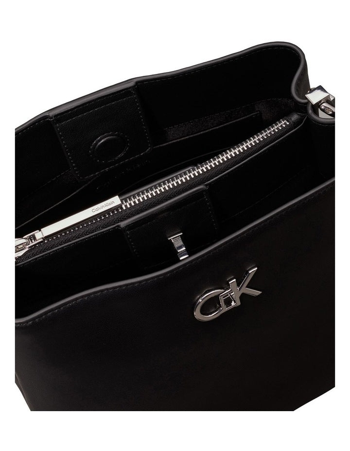 Convertible Bucket Bag in Black