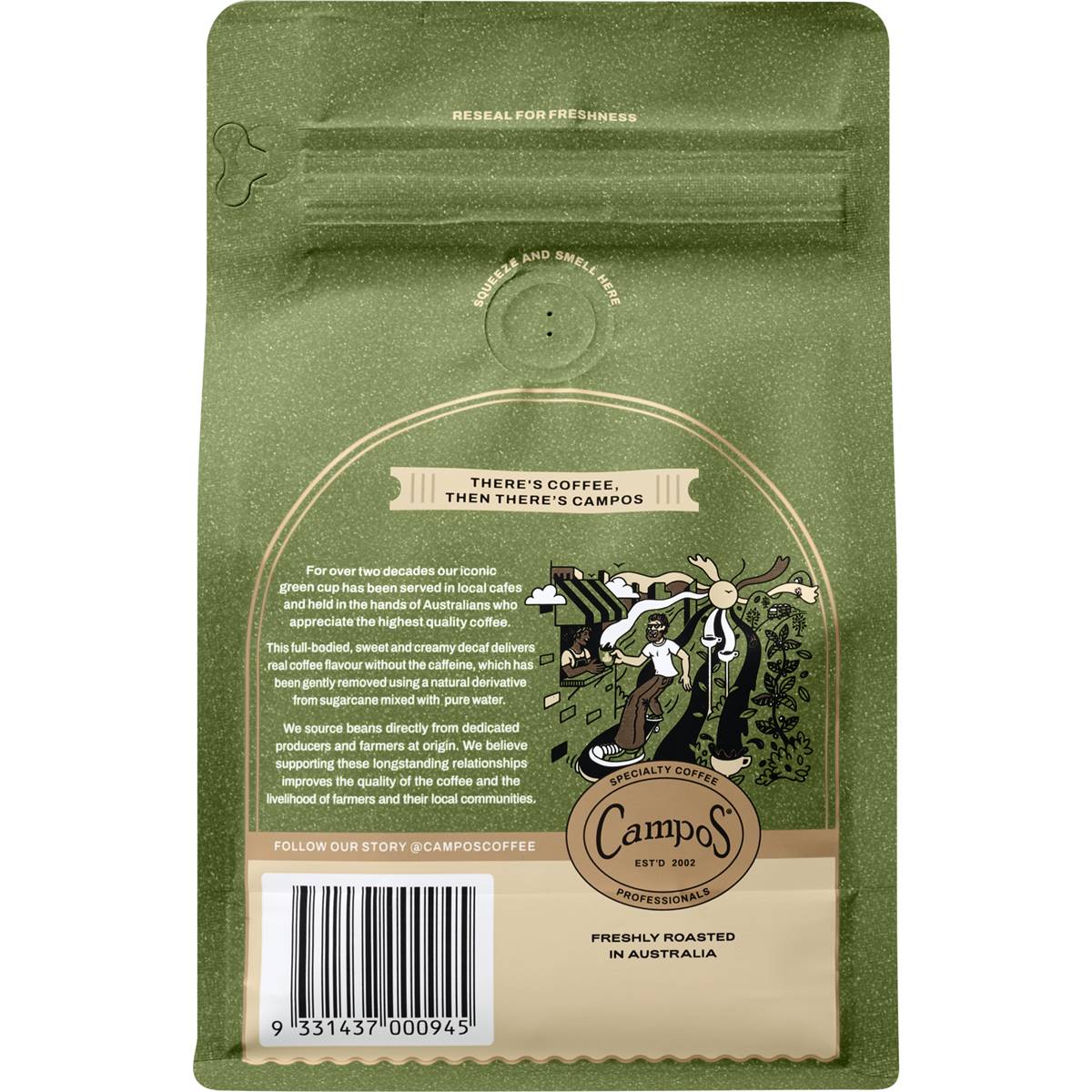 Campos Decaf Ground Coffee 250g