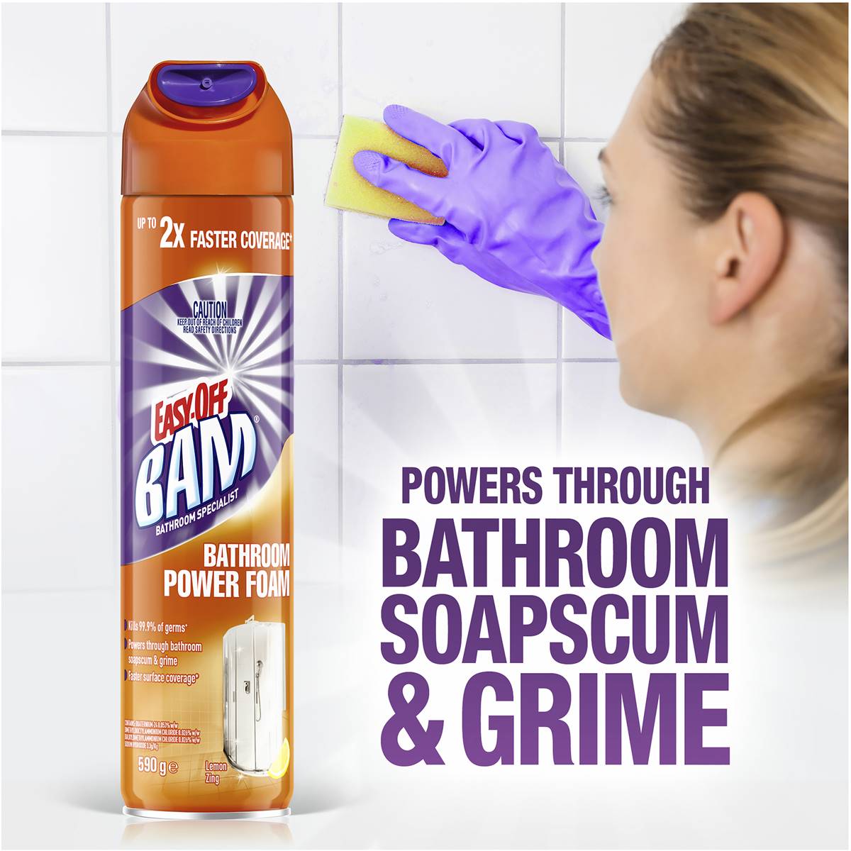 Easy Off Bam Bathroom Soapscum Cleaning Foam 590g