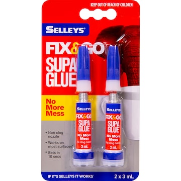 Selleys Fix & Go Super Glue 2 pack