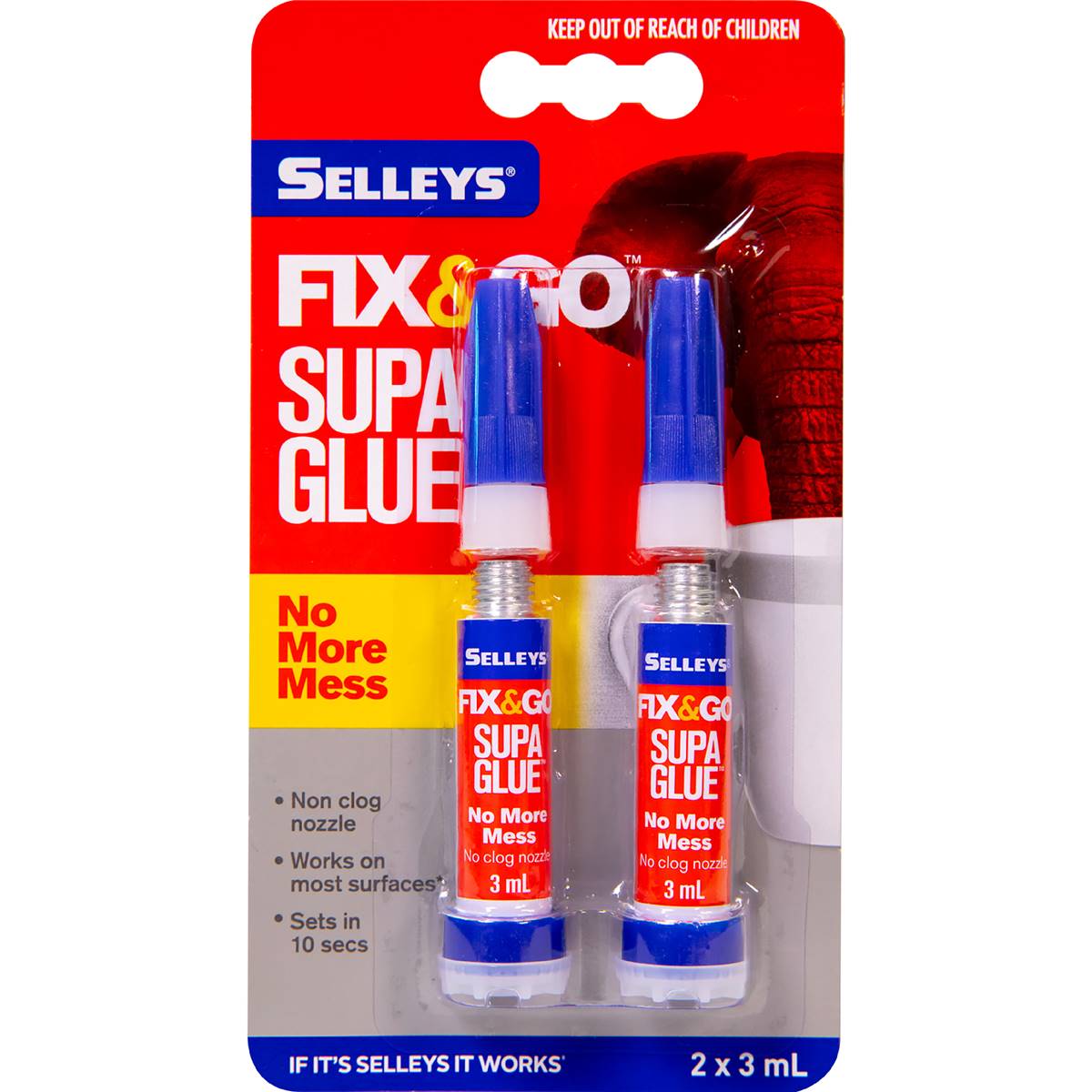 Selley's Fix & Go Super Glue 2 Pack