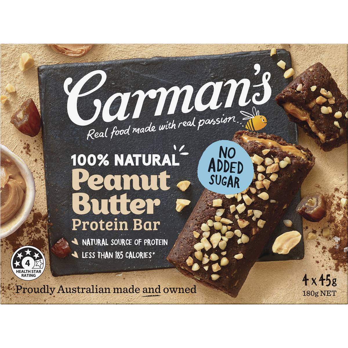 Carman's Protein Bars Peanut Butter 4 pack