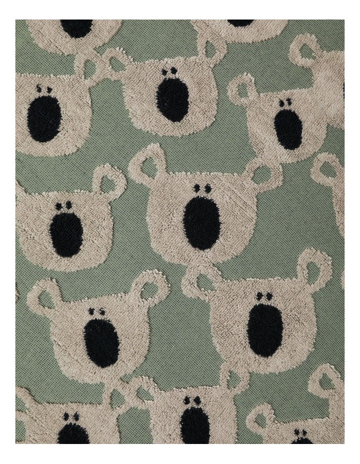 Koala Hooded Towel in Green