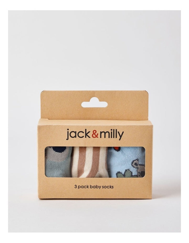 3 Pack Koala Socks Newborn in Green