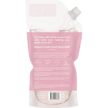 Freshwater Farm Australia Rosewater + Pink Clay Hand Wash Refill Pouch 1L
