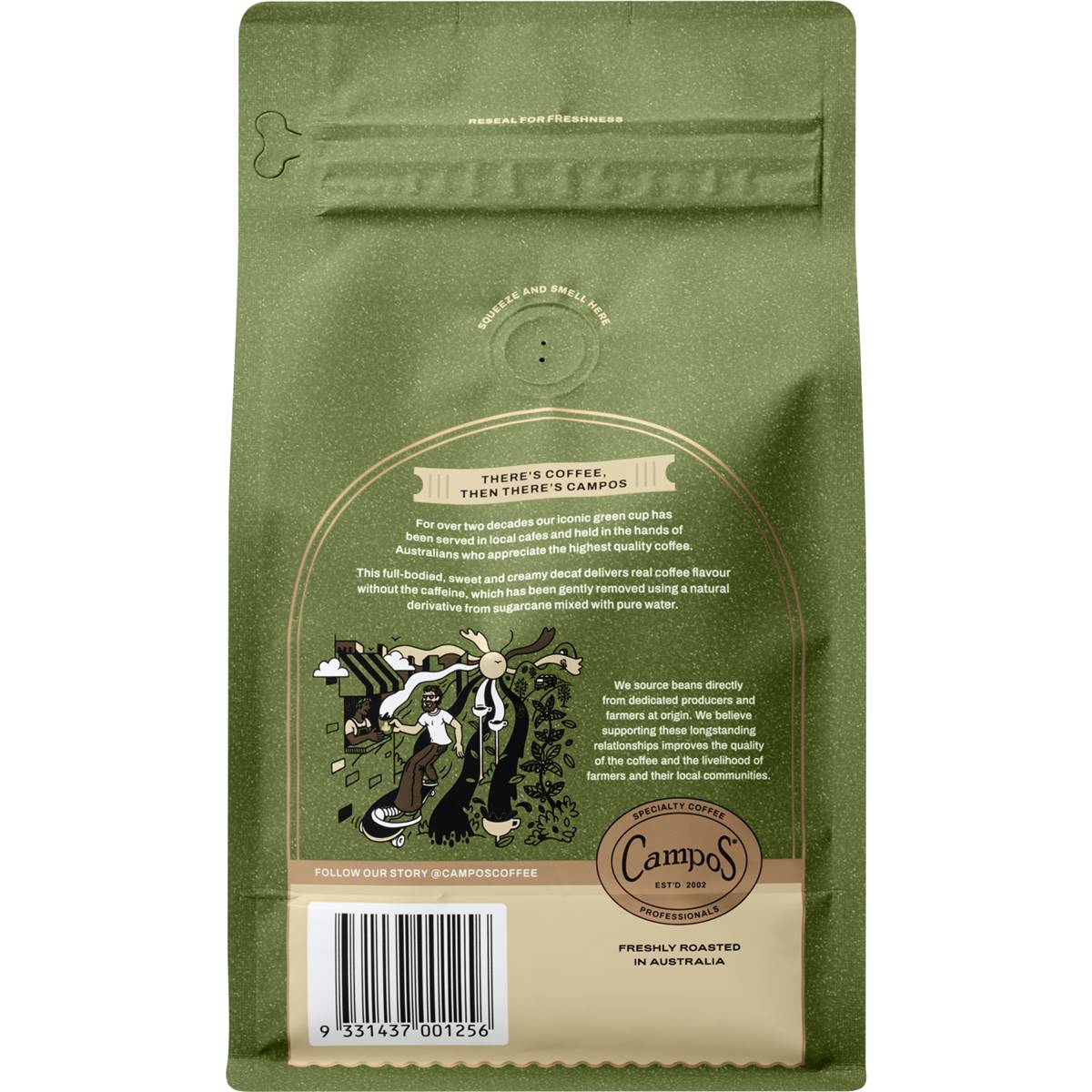 Campos Decaf Coffee Beans 500g