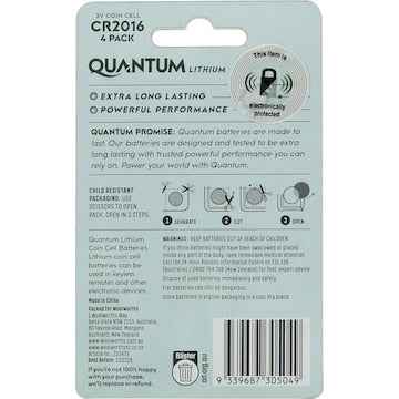 Quantum Lithium CR2016 4PK 4 pack