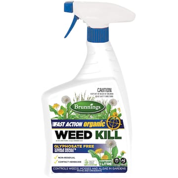 Brunnings Fast Action Organic Weed Kill Spray 1L
