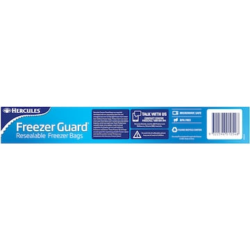 Hercules Freezer Guard Resealable Bags Large 15 pack
