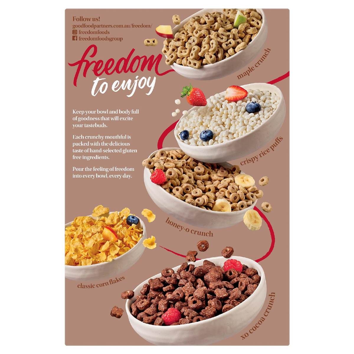 Freedom Classic Xo Cocoa Crunch Cereal 360g