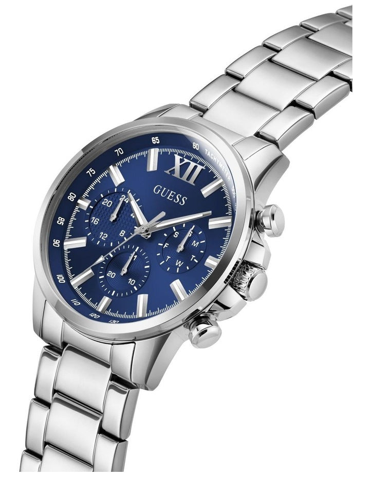 Multi Function Watch in Silver Tone