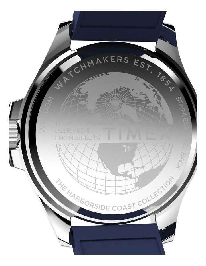 Harborside Coast Synthetic Rubber Strap Watch 44mm in Blue