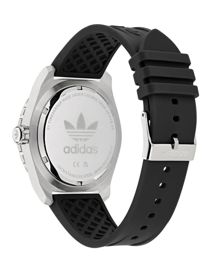 Discoverer One Steel Silicone Watch in Black