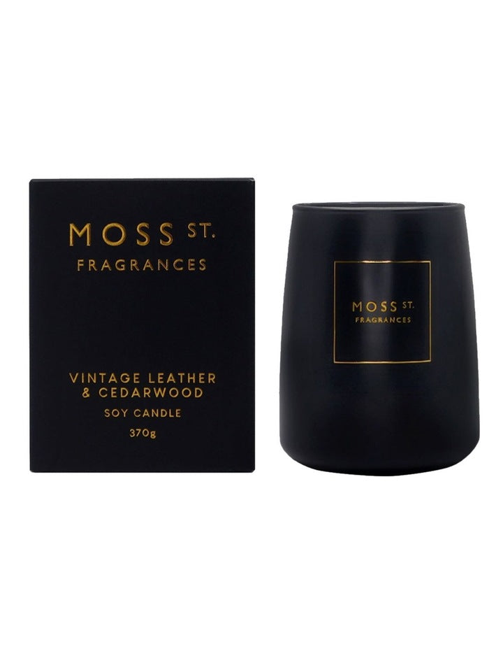 Vintage Leather & Cedarwood Large Candle 370g