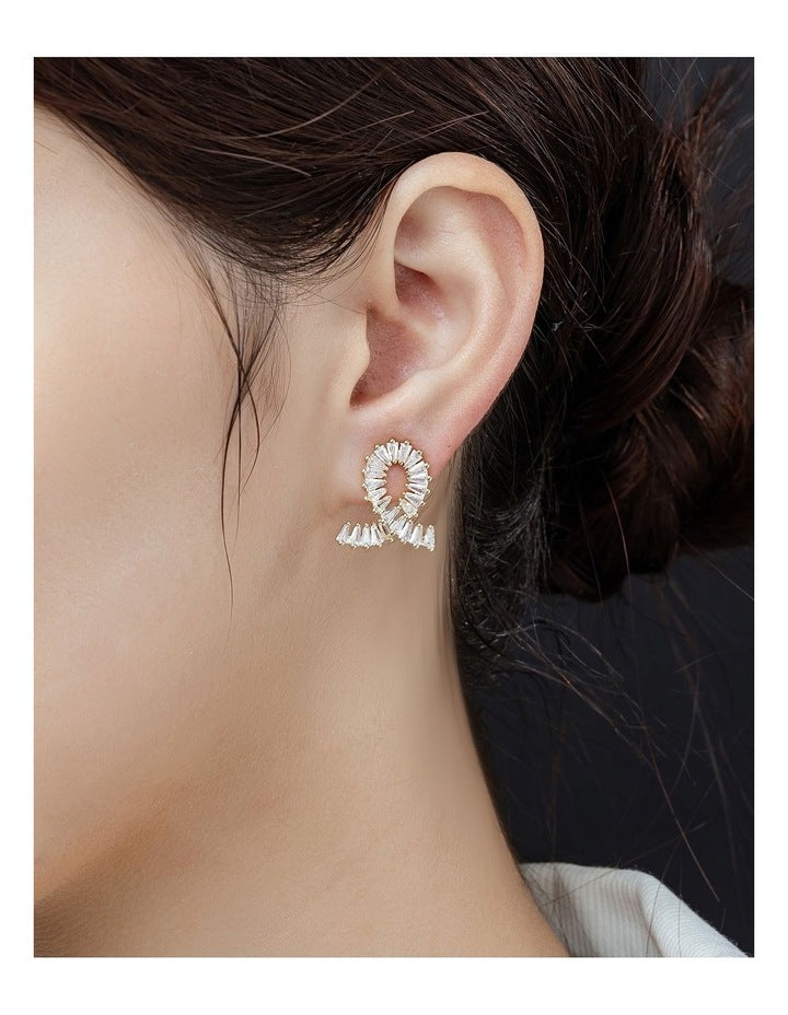 Ribbon Earrings GJEC077M in Gold