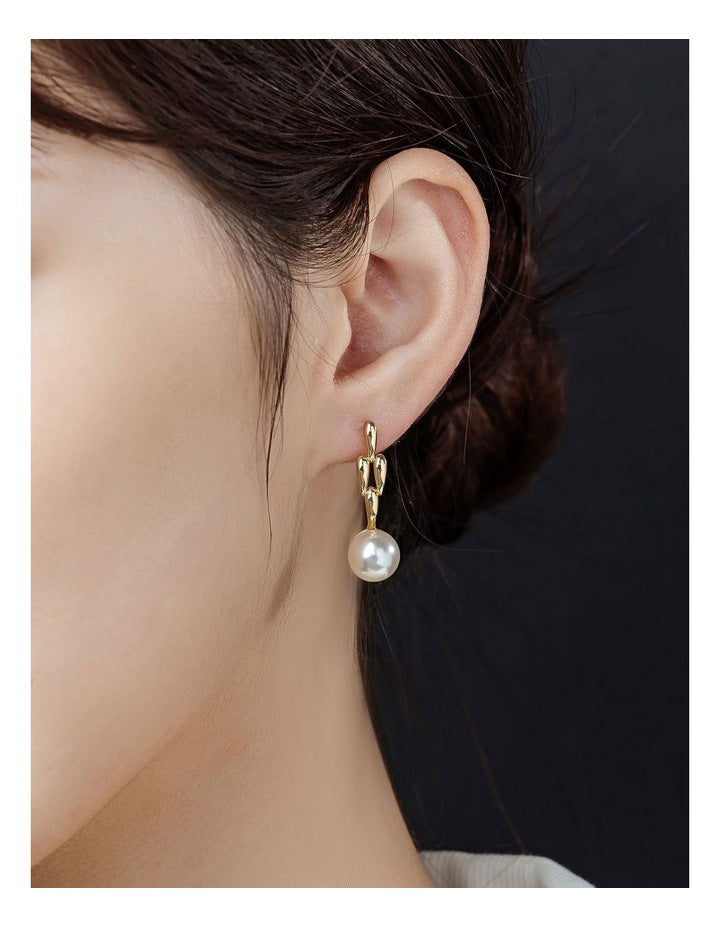 GJEC047M- Swirl Drop Earrings in Gold