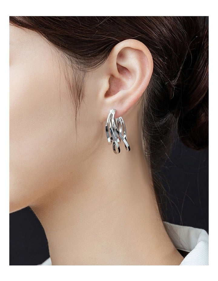 Hoops Earrings GJEC069M in Silver