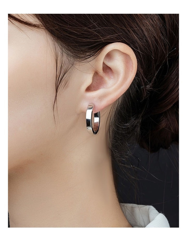 Hoops Earrings GJEC063M in Silver