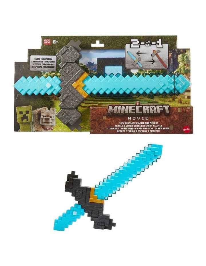 A Minecraft Movie 2 in 1 Click and Switch Sword