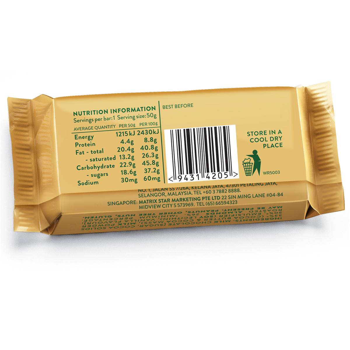 Whittaker's Coconut Slab 50g