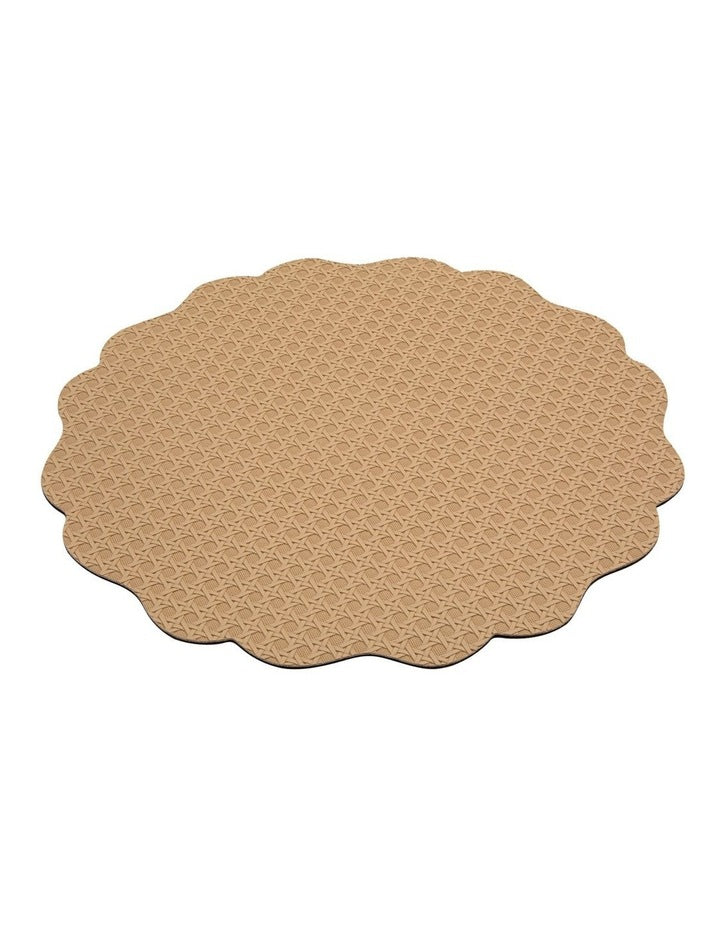 Banda Look Leather Placemat 38cm in Cream