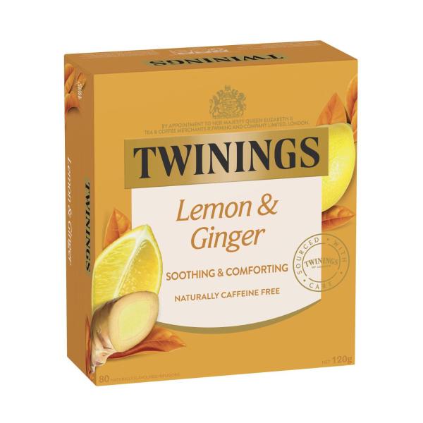 TWININGS INFUSIONS LEMON & GINGER 80 PACK