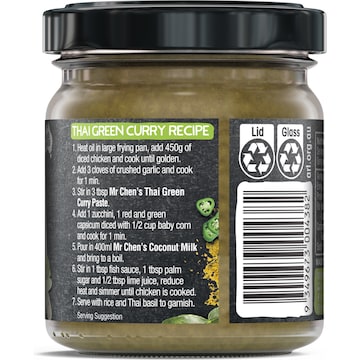 Mr Chen's Thai Green Curry Paste 190g