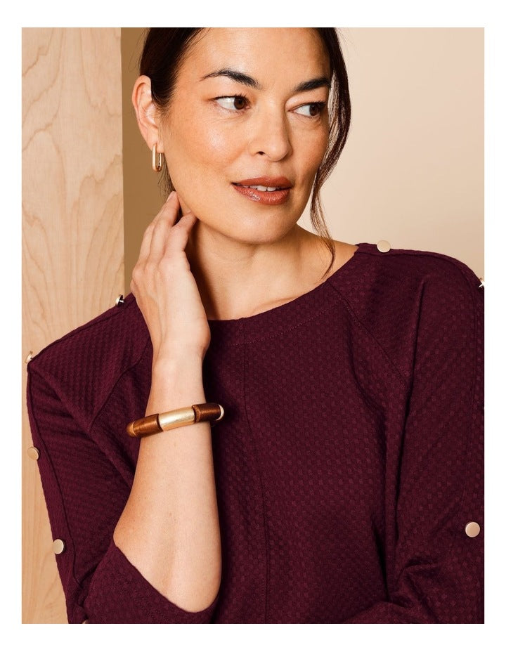 Stretch Tube 2Pk Bracelet in Brown