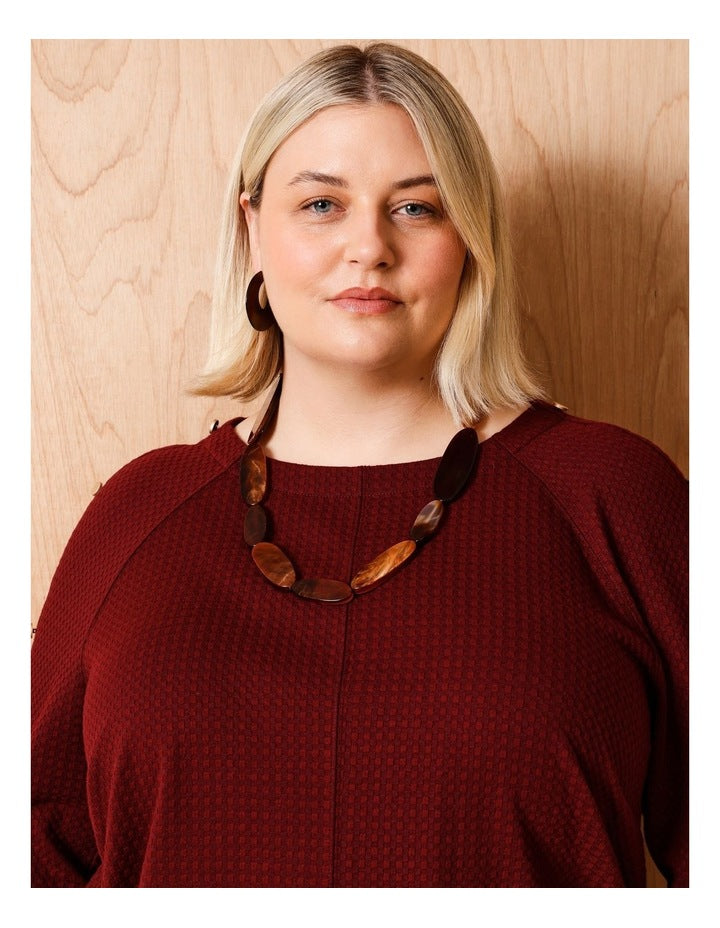 Pieces Necklace in Brown