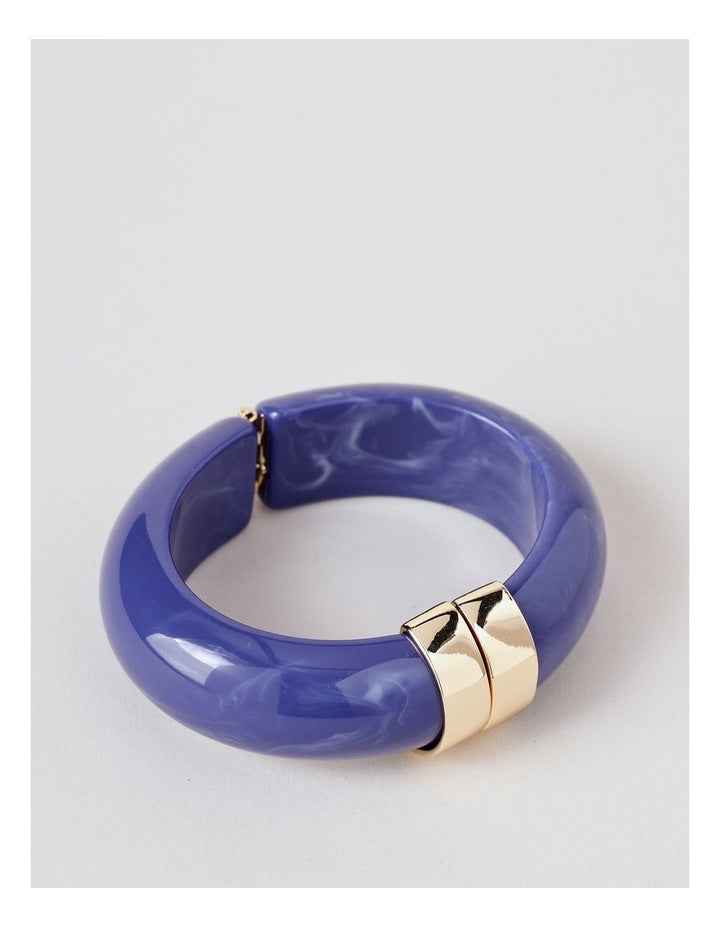Hinged Bangle Bracelet in Blue