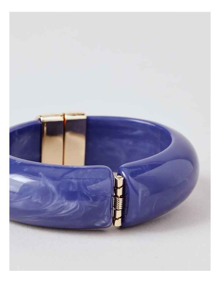 Hinged Bangle Bracelet in Blue