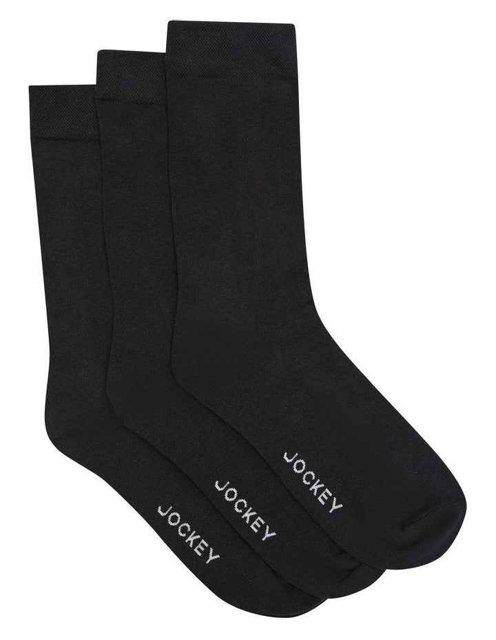 Everyday Crew Socks 3 Pack in Black