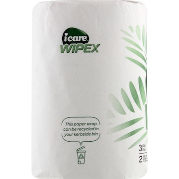 icare Wipex Recycled Double Length 3 Ply Paper Towel 2 x 120 pack