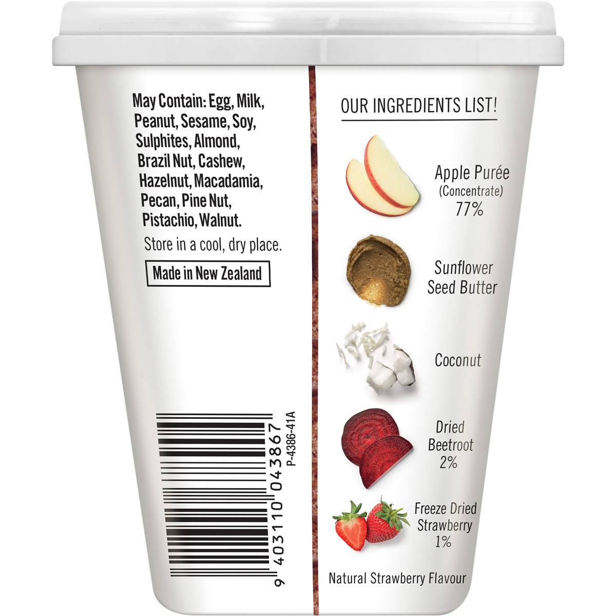 Tasti Fruit + Vege Wholefood Balls Strawberry & Beetroot 18 Pack