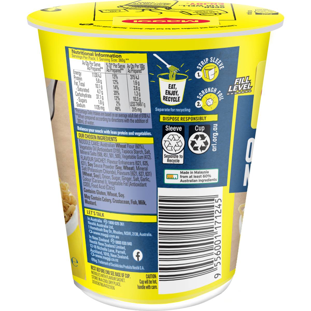 Maggi Oriental Flavour Cup Instant Noodles 60g