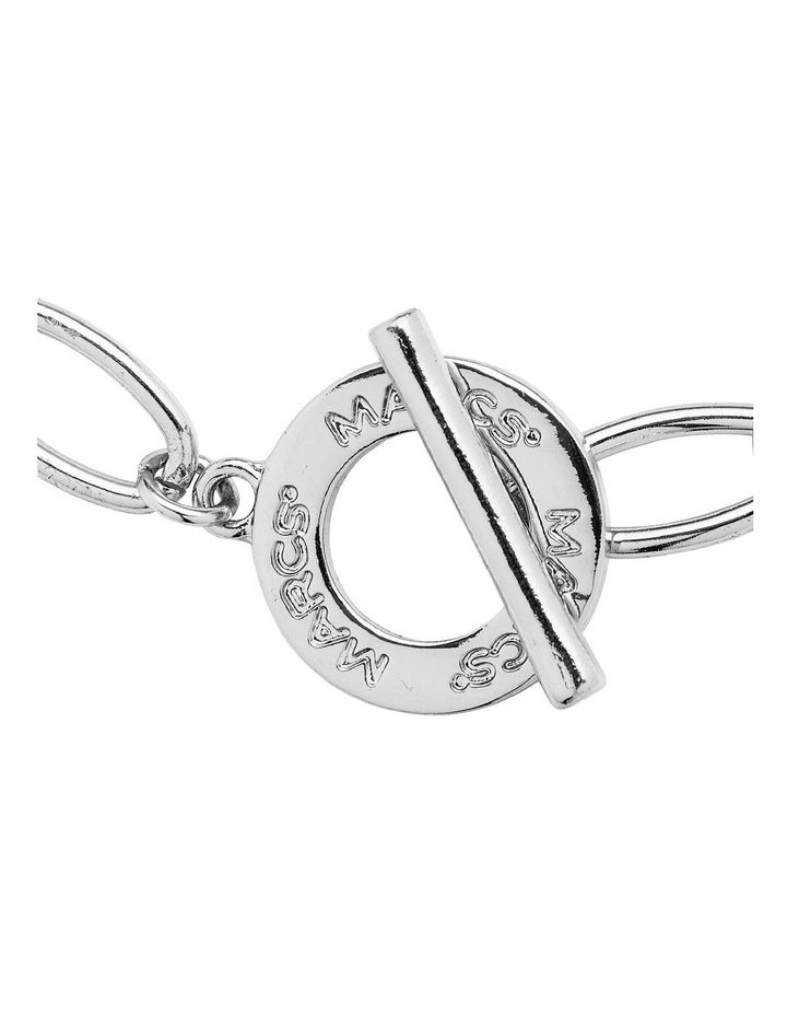 Signature Logo Toggle Bracelet in Silver