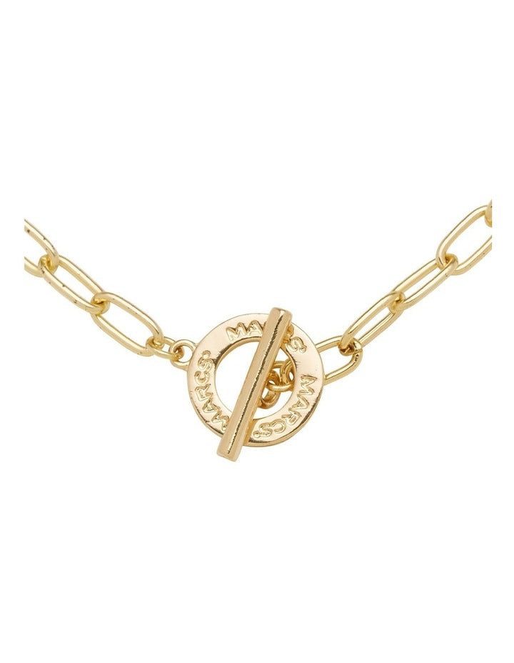 Signature Logo Toggle Necklace in Gold