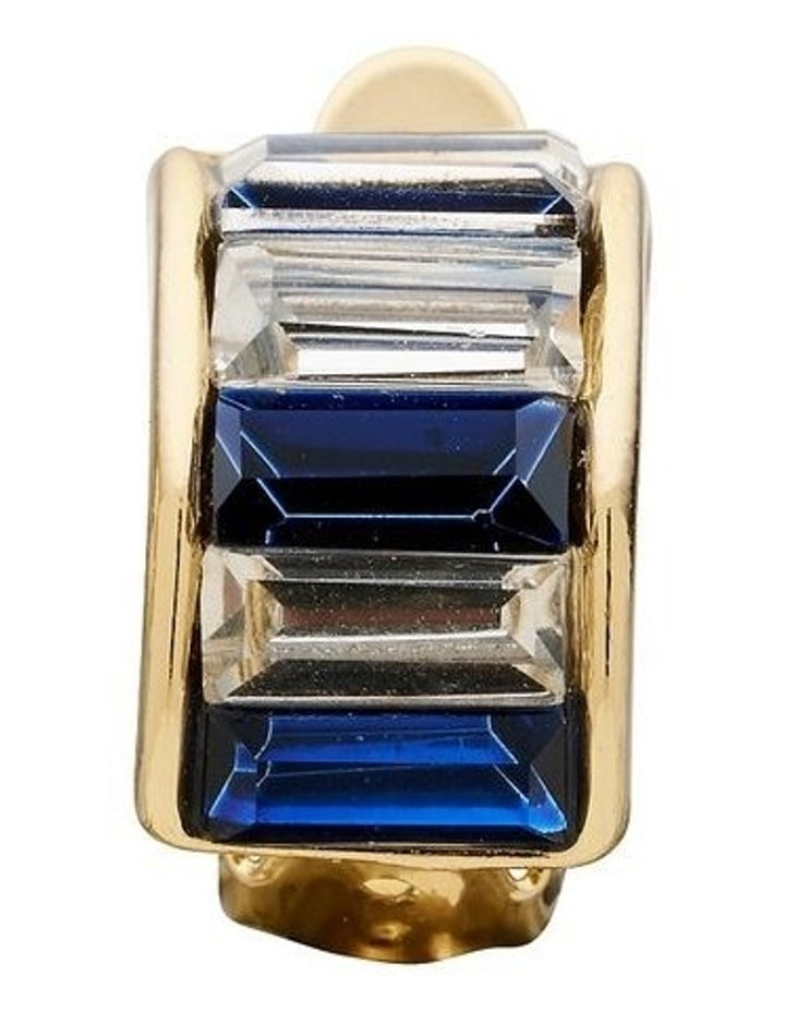 Moulin Clip Earrings in Navy